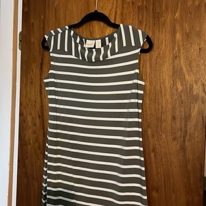 Chicos capp sleeve striped dress size 0=small